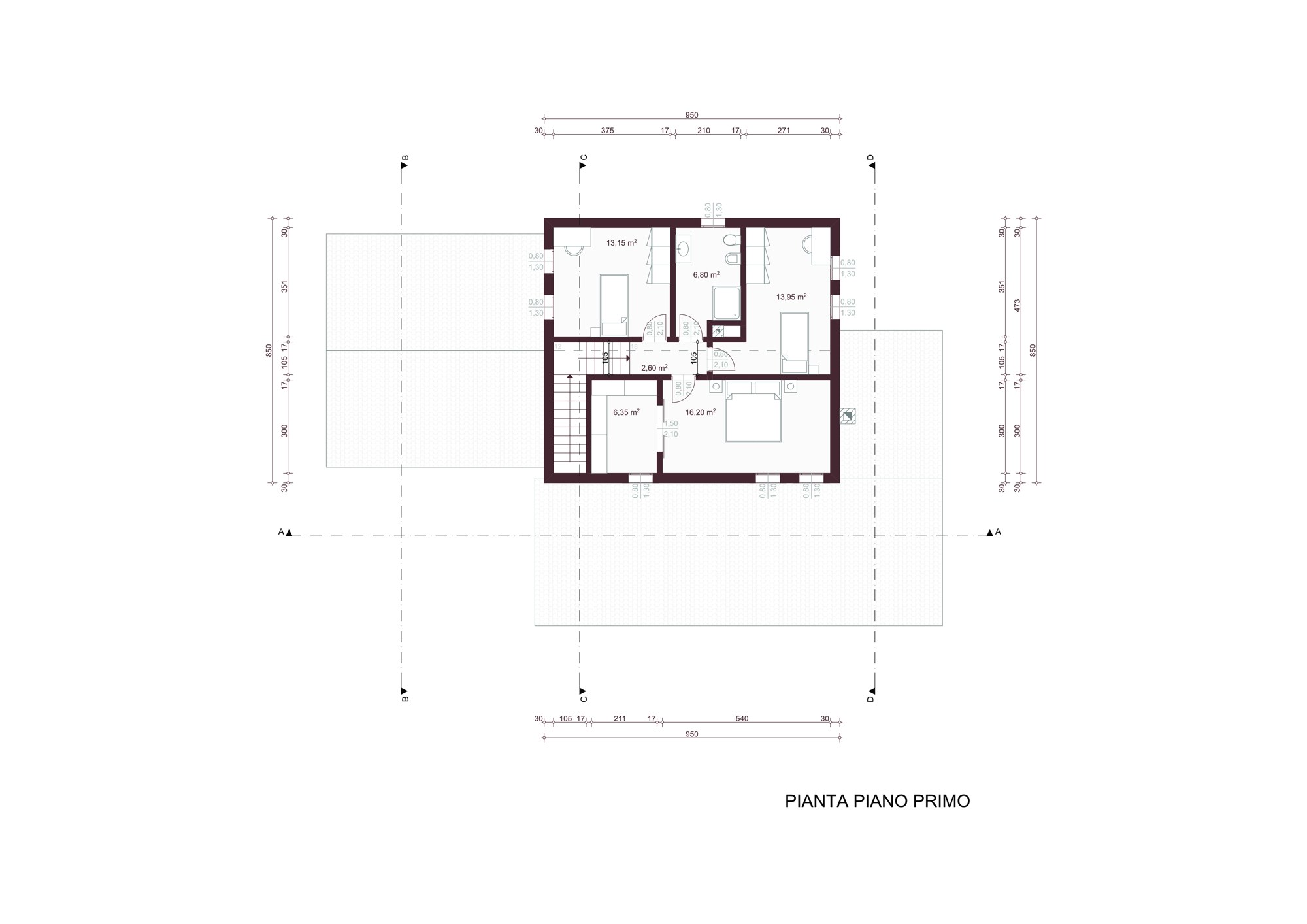 Pianta piano primo — Marco Polo Residence